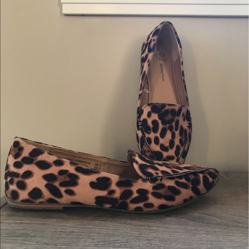 Cheetah print loafers